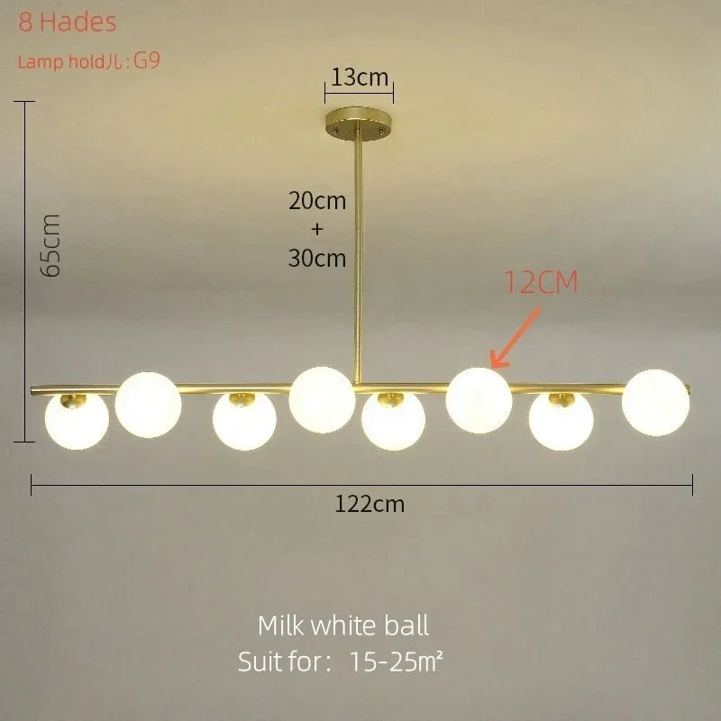 DecorBites™ Bean Glass Chandelier: Modern Magic Lighting for Kitchen Living Room Bedroom