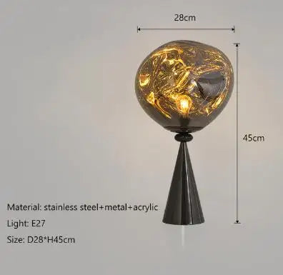 DecorBites™ مصباح حائط زجاجي Lava: تصميم إسكندنافي لديكور المنزل، غرفة المعيشة، غرفة النوم