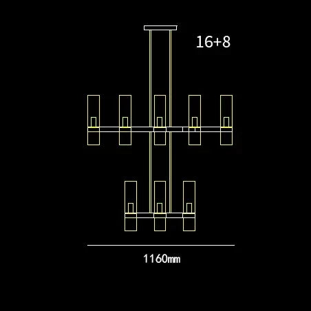 DecorBites™ Glass Chandelier Pendant Lamp with E14 LED, Chrome Finish, Retro Design