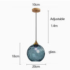 Nordic Ripple Glass Longline Pendant Light