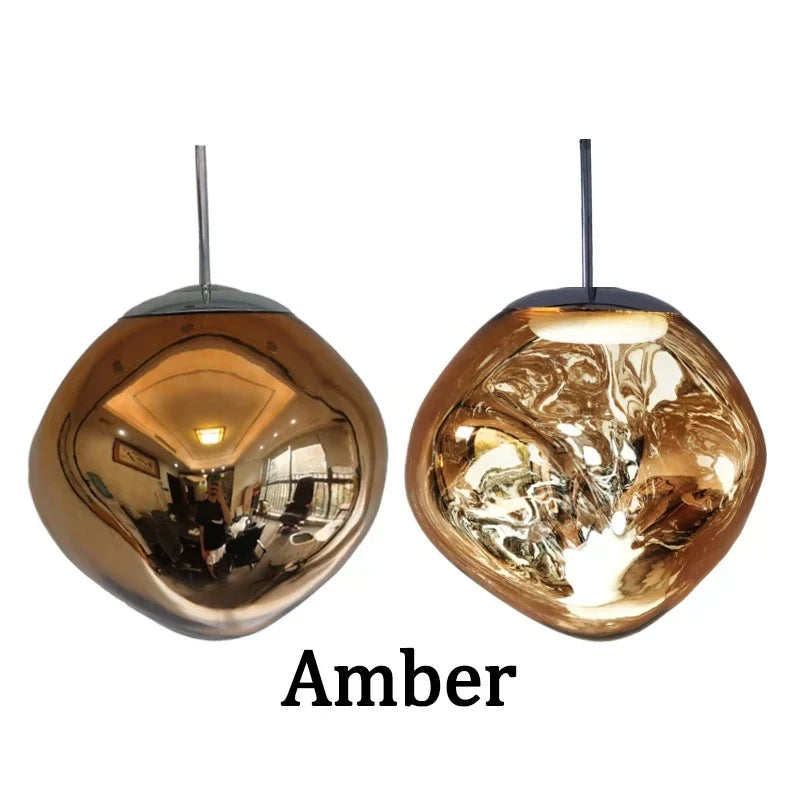 DecorBites™ Glass Lava Pendant Lights: Modern Nordic Loft LED Ceiling Hanging Lamp Fixture