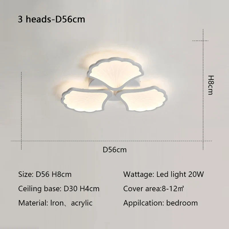 DecorBites™ Ginkgo Biloba LED Ceiling Lamp Dimmable Minimalist Modern Indoor Light Fixtures