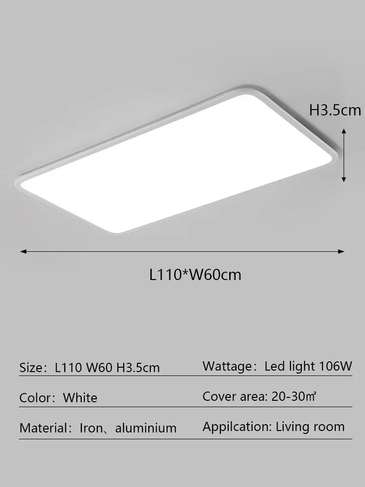 DecorBites™ LED Ceiling Lamp: Modern Minimalist Rectangular Design for Living room, Bedroom, Indoor Lighting