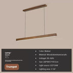 Nordic Linear Wood LED Pendant Light