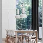 Danish Art Wrought Iron Pendant Light in Black or White
