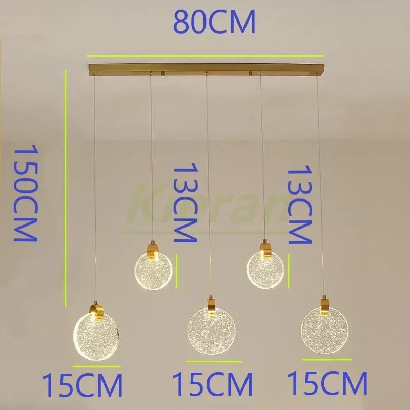 DecorBites™ Crystal LED Chandelier: Modern 5head Highlight for Bedroom, Bar, Study Room Decor