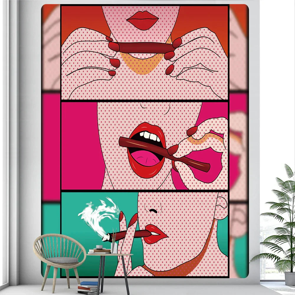 DecorBites™ Abstract Woman Tarot Card Tapestry Wall Hanging for Boho Room Decor