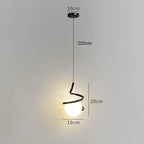 Nordic Metal Cord Pendant Light in White, Black, or Gold