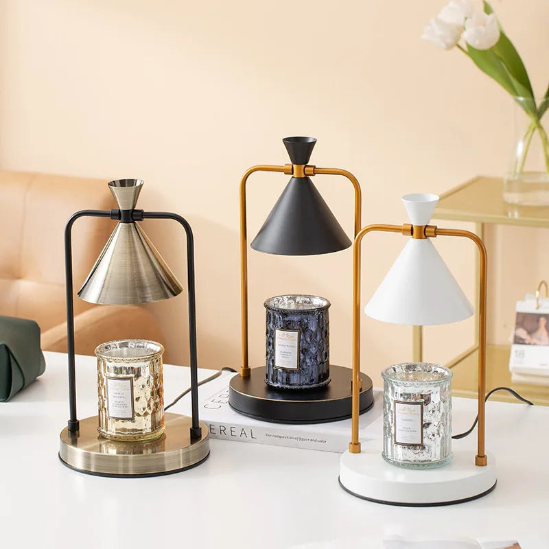 DecorBites™ Candle Warmer Lamp: Electric Dimmable Wax Melt Scented Candles - Home Decor