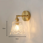 Nordic Flower Glass Pendant Light in Polished Copper