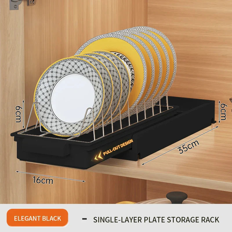 DecorBites™ 2 Tier Sliding Drawer Organizer for Kitchen & Bathroom Cabinet