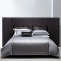 DecorBites™ Cotton Satin Jacquard Embroidery Bedding Set with Elastic Sheet & Duvet Cover