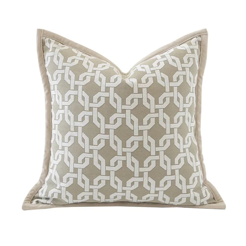 DecorBites™ Geometric Jacquard Cushion Cover Modern Luxury Decorative Pillows