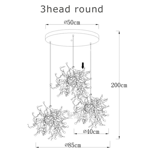 DecorBites™ Chrome Leaf LED Chandelier for Elegant Indoor Lighting