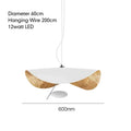 DecorBites™ Lederam Manta Pendant: Industrial Black & Gold Ceiling Light with Lotus Leaf Design
