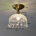 DecorBites™ Glass Grid LED Ceiling Lamp: Luxury Crystal Nordic Copper Ceiling Lights