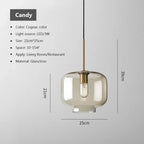 Nordic LED Glass Chandelier Single Multi Head Dining Room Pendant Light Living Room Bedroom Cafe Stairway Home Decoration Lustre