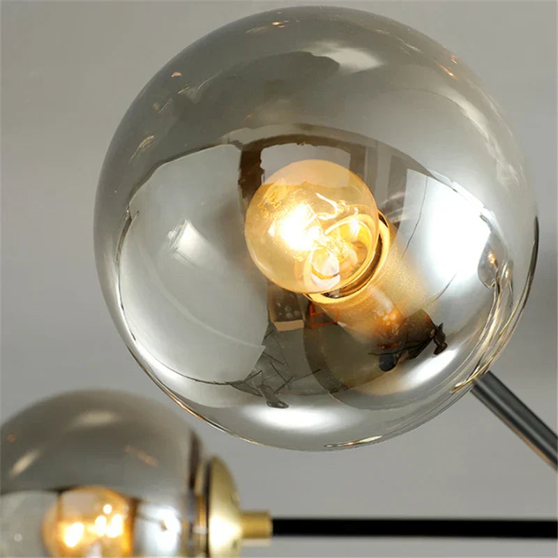 DecorBites™ Glass Ball LED Chandelier for Modern Living Room and Kitchen Lighting