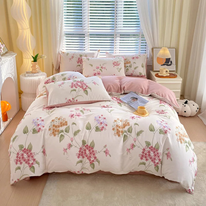 DecorBites™ Cotton Single Duvet Cover - Skin Friendly Quilt Cover for Single King Bed
