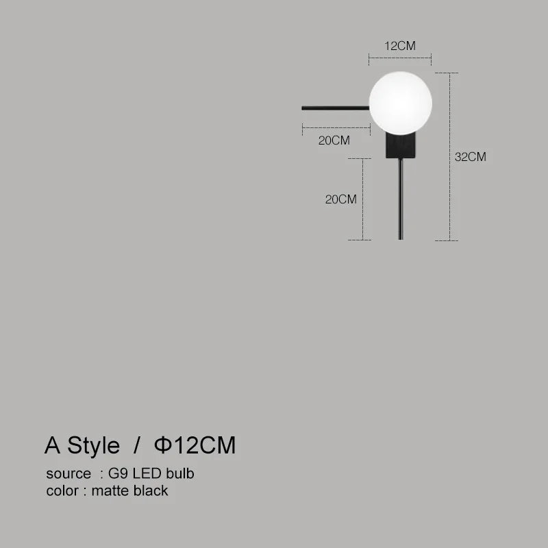 DecorBites™ Glass Ball Wall Lights for Modern Home Decor and Artistic Lighting