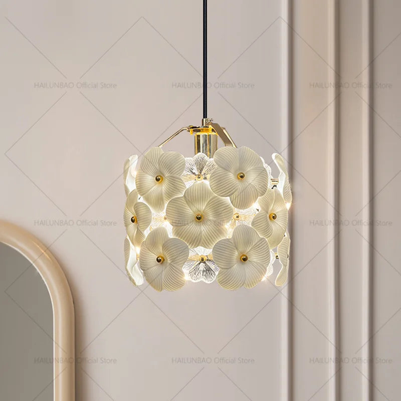 DecorBites™ French Light Luxury Bedroom Chandelier Cream Style Romantic Garden Decor