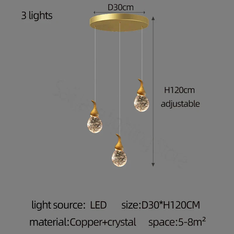 ثريا كريستال DecorBites™ على شكل يقطينة لغرفة المعيشة والمطعم