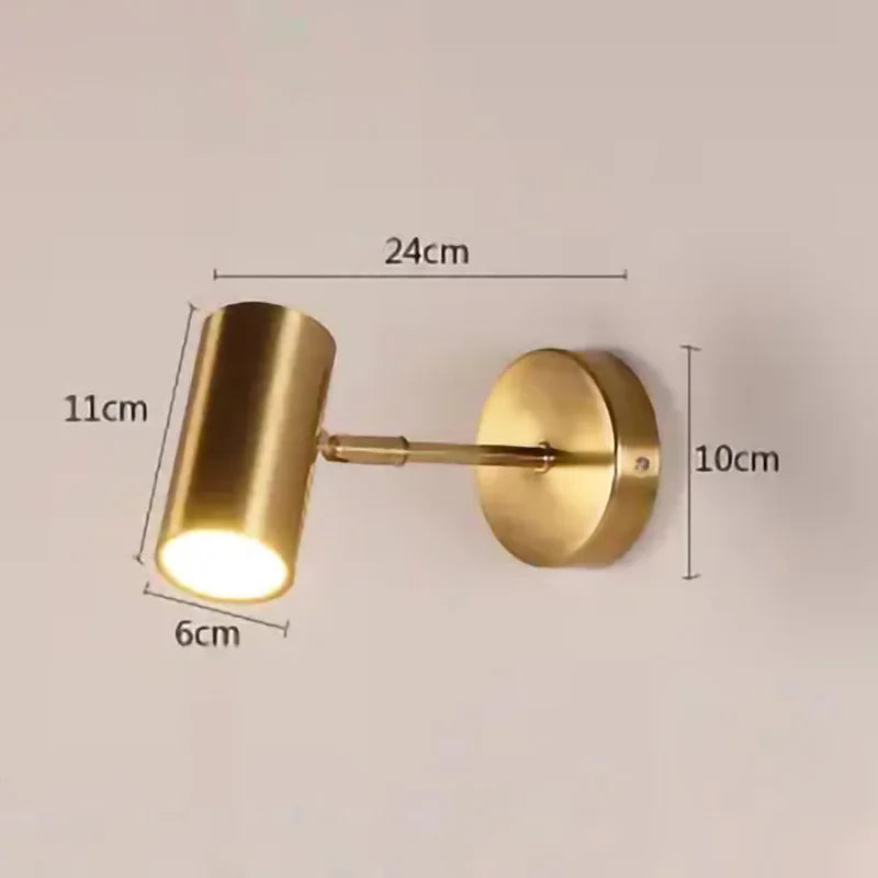 DecorBites™ Gold LED Wall Lamp Modern Adjustable Indoor Lighting Sconces for Living Room