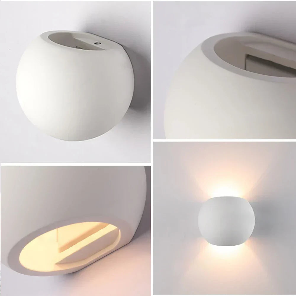 DecorBites™ مصباح جداري LED من الجبس 5 وات بتصميم عصري إبداعي للغرف المعيشة وغرف النوم