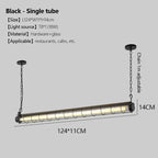 Retro Linear Glass Pendant Light In Polished Chrome