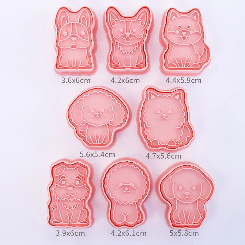 DecorBites™ 3D Dog Cookie Cutters Set, Biscuit Mold, Decorating Tools, DIY Cartoon Press