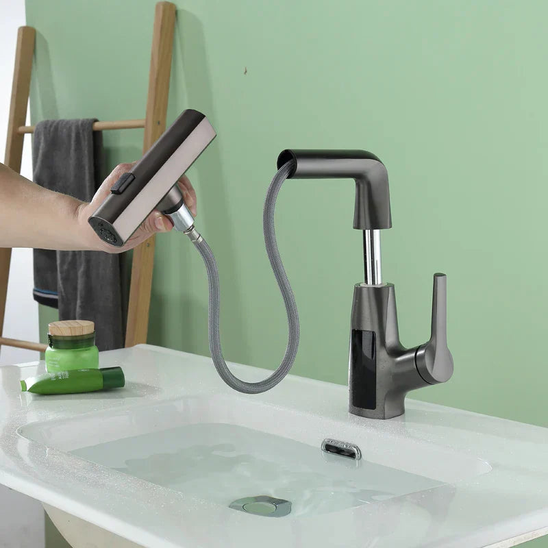 DecorBites™ Digital Display Waterfall Basin Faucet Cold Hot Mixer Rotating Sink Tap
