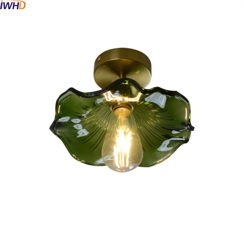 Plafonnier LED DecorBites™ en verre vert pour l'éclairage de salon et de couloir