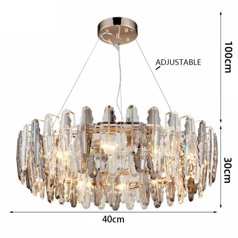 Lustre LED Leaf DecorBites™ : Éclairage de décoration moderne pour salon et escalier tournant duplex