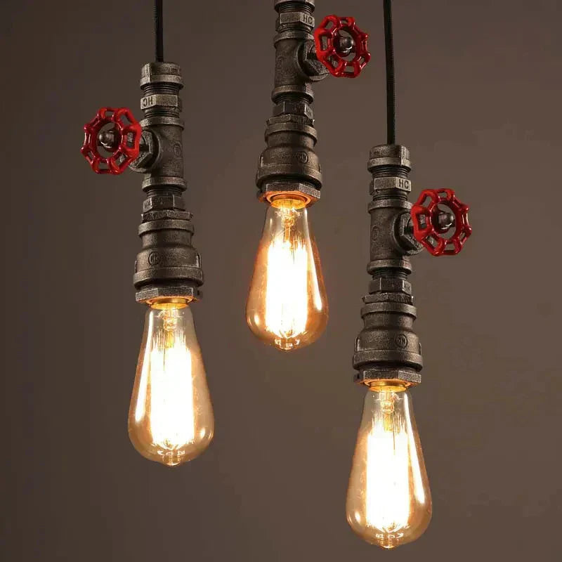 ثريا الأنابيب الصناعية من DecorBites™ لديكور المنزل وغرفة الطعام