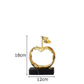 DecorBites™ Fruit Shaped Metal Crafts Apple/pear Hollow Out Sculpture Modern Home Decor