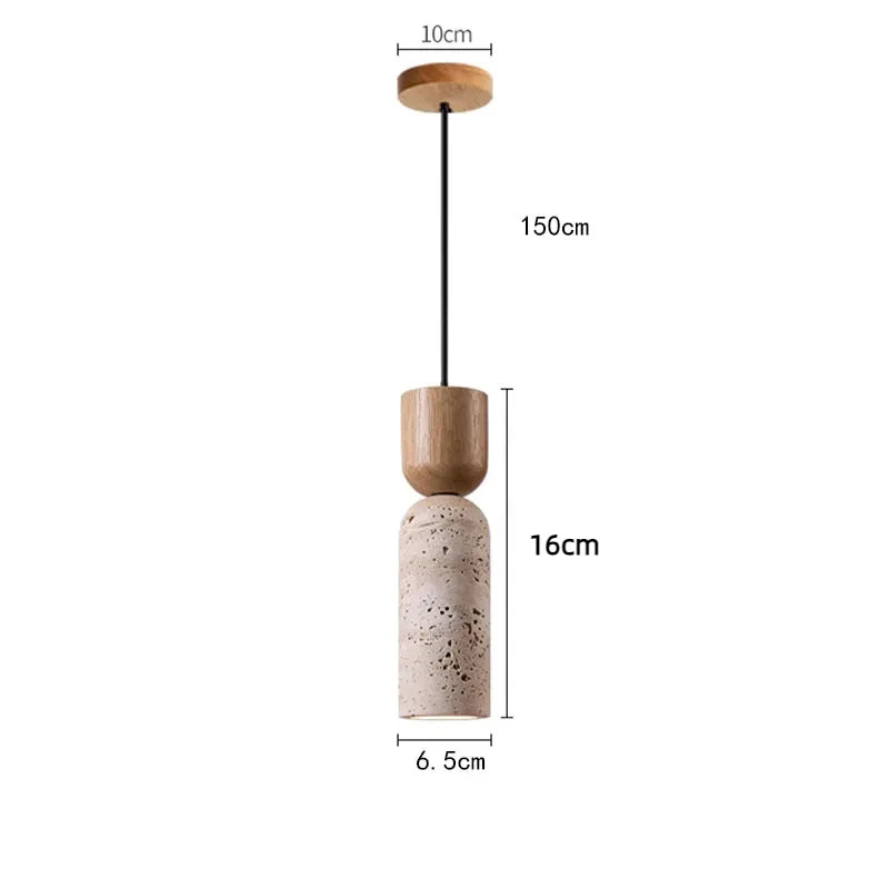 Wabi-Sabi Stone Pendant Light in Vintage French Style