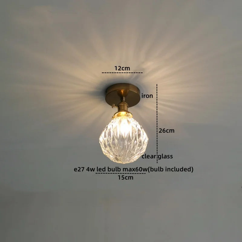 Plafonnier LED DecorBites™ en verre vert pour l'éclairage de salon et de couloir