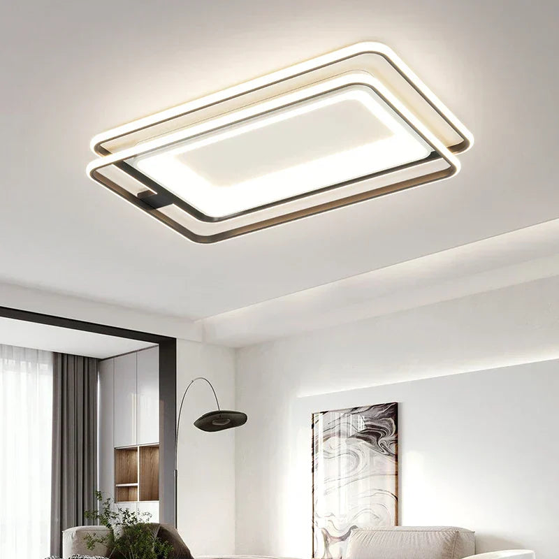 ثريا LED من DecorBites™: مصابيح سقف عصرية بسيطة مع ريموت للتحكم للمنزل وغرفة النوم والشرفة