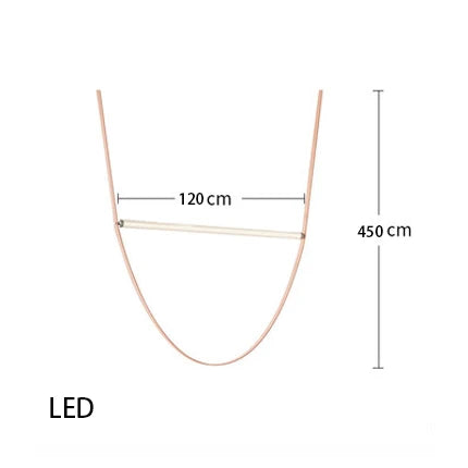 Contemporary Leather Belt Dimmable LED Pendant Light
