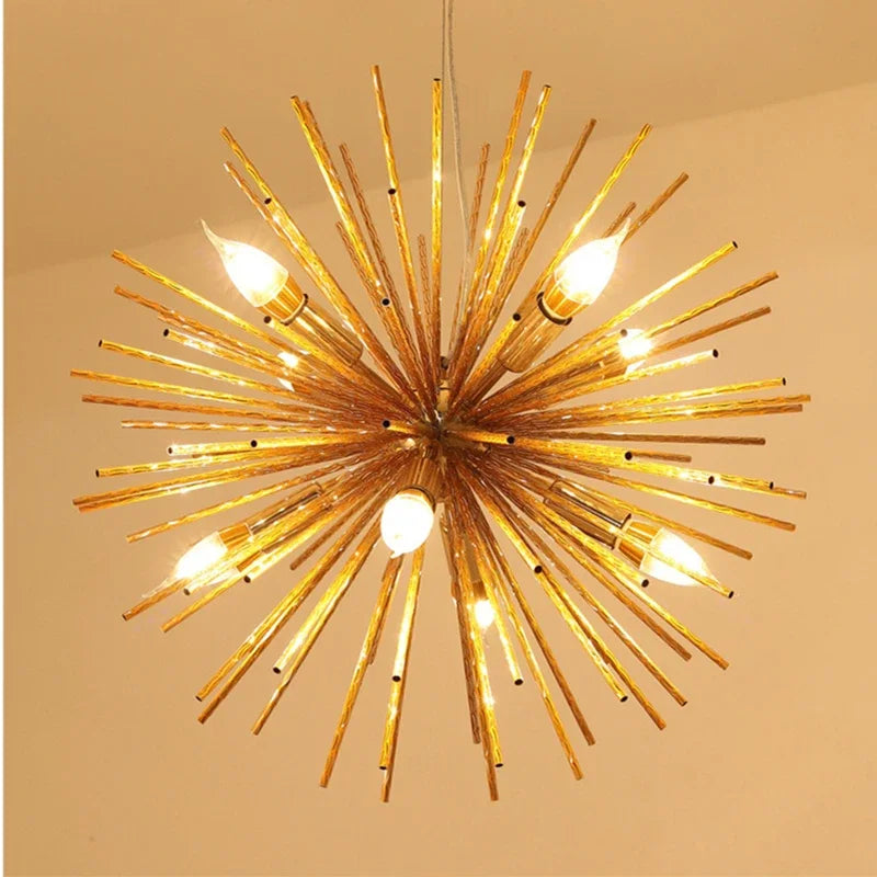 DecorBites™ Geometric Ball Chandelier: Modern LED Lighting for Living Room and Dining Room