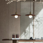 Solid Wood Pendant Light With Three-Color Dimming