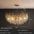 DecorBites™ Crystal Branch Chandelier LED Pendant Lamps Elegant Villa Living Room Gold Decor