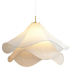 White Flower Fabric Pendant Light