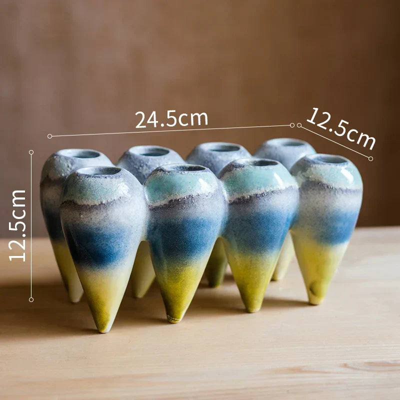 DecorBites™ Abstract Tooth Ceramic Flower Pot Hanging Vase for Artistic Home Decor