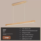 Nordic Linear Wood LED Pendant Light