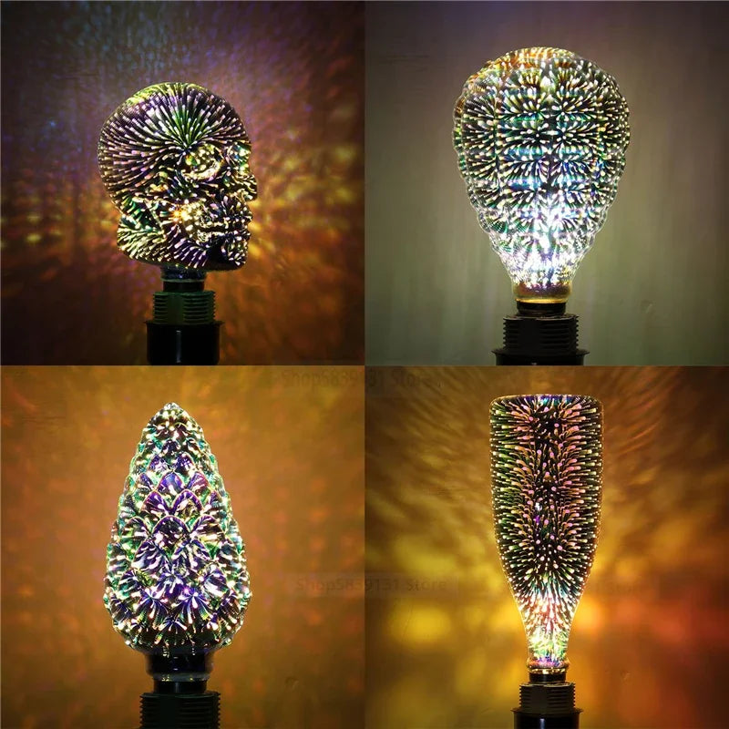 مصباح طاولة الألعاب النارية DecorBites™ LED لغرفة المعيشة وغرفة النوم