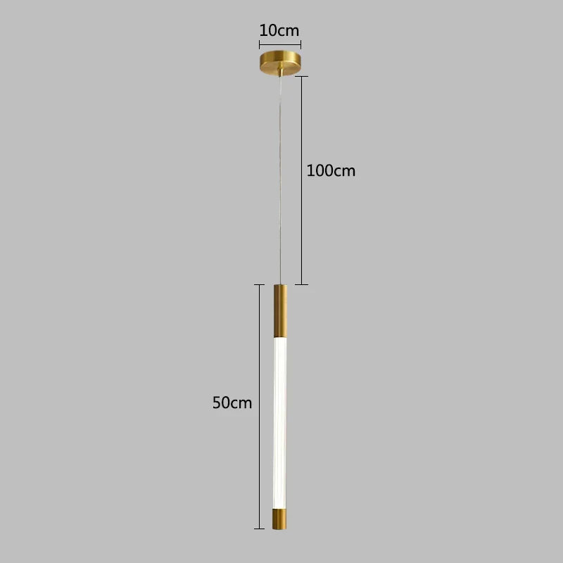 DecorBites™ Gold Ring Pendant Lights Warm White LED U Shape Hanging Lamp