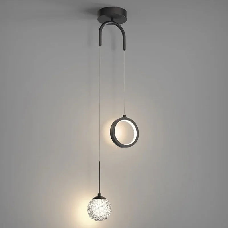 DecorBites™ Gold Ring LED Pendant Light for Ceiling Luxury Decor in Living Room