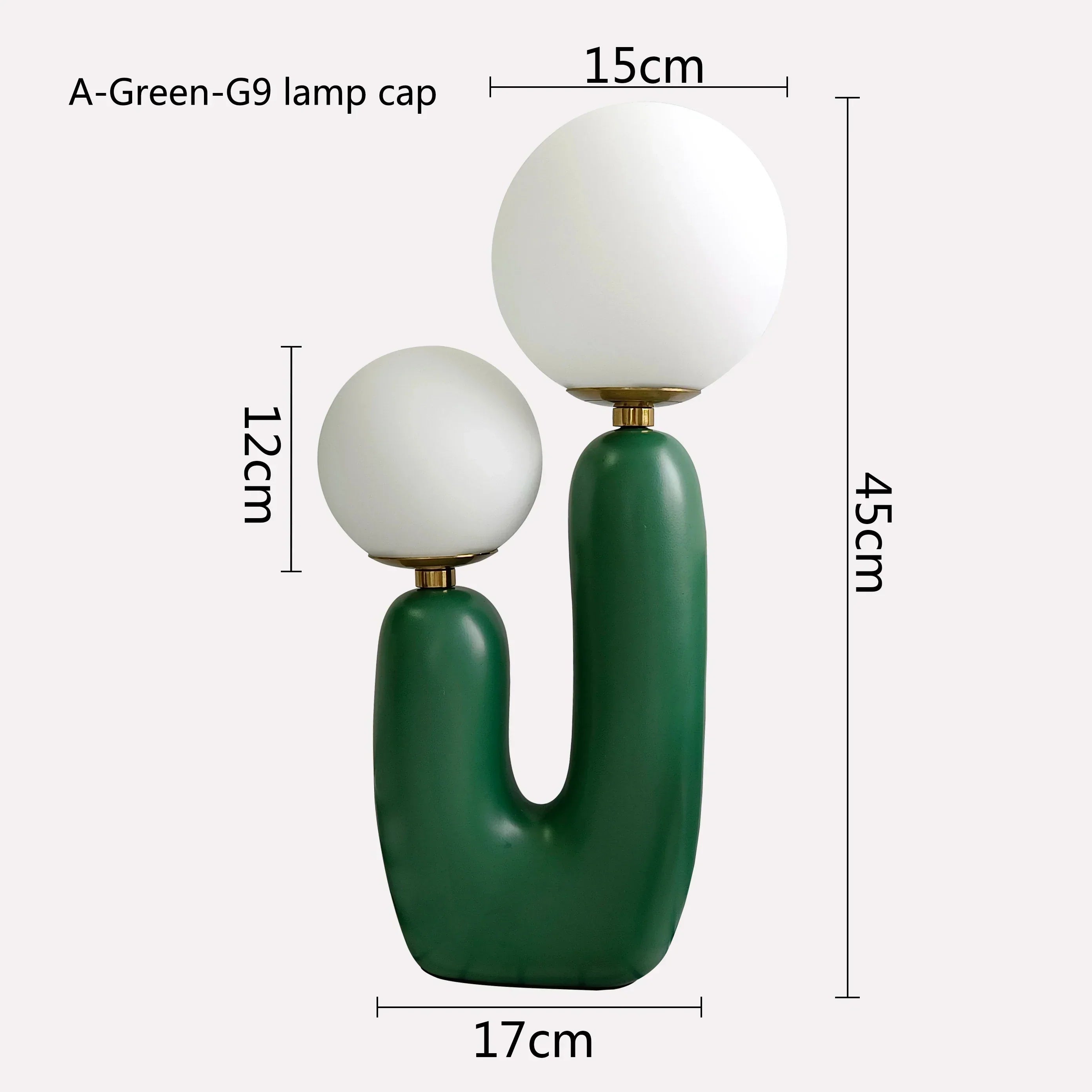 DecorBites™ Glass Ball LED Table Lamp: Green Pink Resin Nordic Style for Home Decor