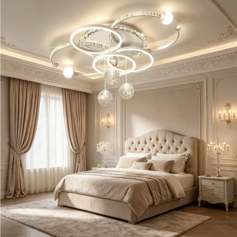 Modern Iron Acrylic Dimmable LED Pendant Light